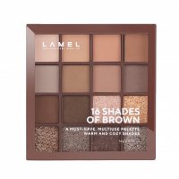 LAMEL - 16 Shades Of Brown Eyeshadow Palette - Tone 16-3
