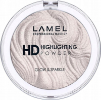 LAMEL - HD Highlighting Powder Glow & Sparkle - Rozświetlacz do twarzy - 12 g  - 401 COLD - 401 COLD