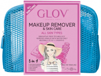 GLOV - TRAVEL SET - Makeup Remover & Skin - All Skin Types - Zestaw podróżny do demakijażu twarzy - BOUNCY BLUE - BOUNCY BLUE