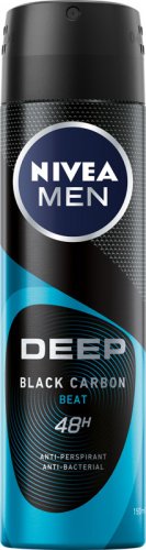 Nivea - Men - Deep Black Carbon Beat 48H Anti-Perspirant - Antiperspirant spray for men - 150 ml