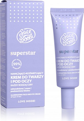 BodyBoom ​​- FaceBoom - Superstar - Illuminating Face and Eye Cream - Moisturizing and illuminating face and eye cream - 50 ml