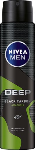 Nivea - Men - Deep Black Carbon Amazonia 48H Anti-Perspirant - Aerosol antiperspirant for men - 250 ml