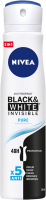 Nivea - Anti-Perspirant - Black & White Invisible Pure 48H - Antyperspirant w aerozolu dla kobiet - 250 ml