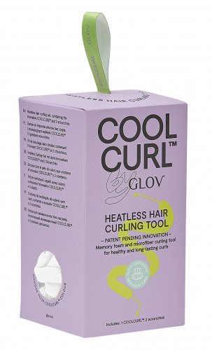 GLOV - COOL CURL Heatless Hair Curling Tool - Hair Curling Set - White