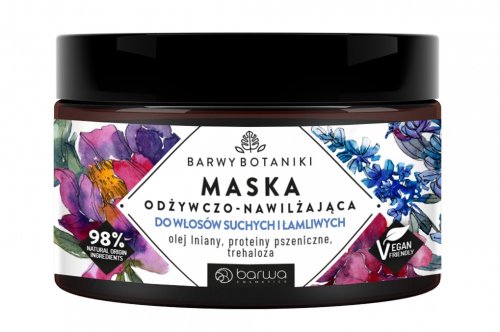BARWA - Barwy Botaniki - Intensively Moisturizing & Nourishing Mask - Odżywczo-nawilżająca maska do włosów suchych i łamliwych - 220 ml 