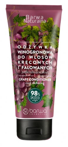 BARWA - Barwa Naturalna - Grape Conditioner - Odżywka winogronowa do włosów kręconych i falowanych - 200 ml 