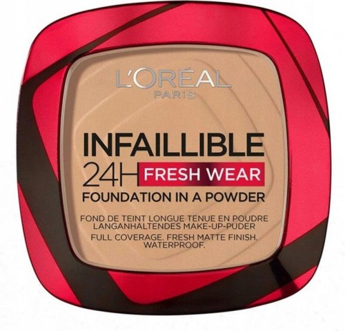 L'Oréal - INFAILLIBLE 24H Fresh Wear Foundation - Powder face foundation - 9 g - 140 GOLDEN BEIGE