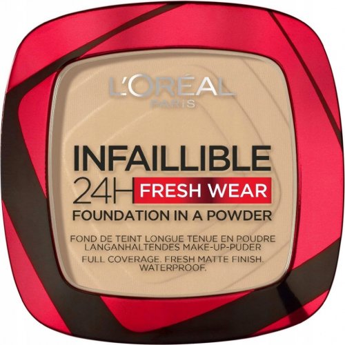 L'Oréal - INFAILLIBLE 24H Fresh Wear Foundation - Powder face foundation - 9 g - 130 TRUE BEIGE