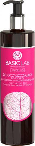 BASICLAB - MICELLIS - Żel oczyszczający do twarzy do skóry naczynkowej i wrażliwej - 300 ml