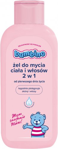 Bambino - Żel do mycia ciała i włosów 2w1 od pierwszego dnia życia - 400 ml