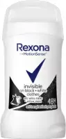 Rexona - Invisible On Black + White Clothes Anti-Perspirant - Antyperspirant w sztyfcie - 40 ml