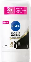 Nivea - Black & White Invisible - Silky Smooth - 48H Anti-Perspirant - Antyperspirant w sztyfcie dla kobiet - 50 ml
