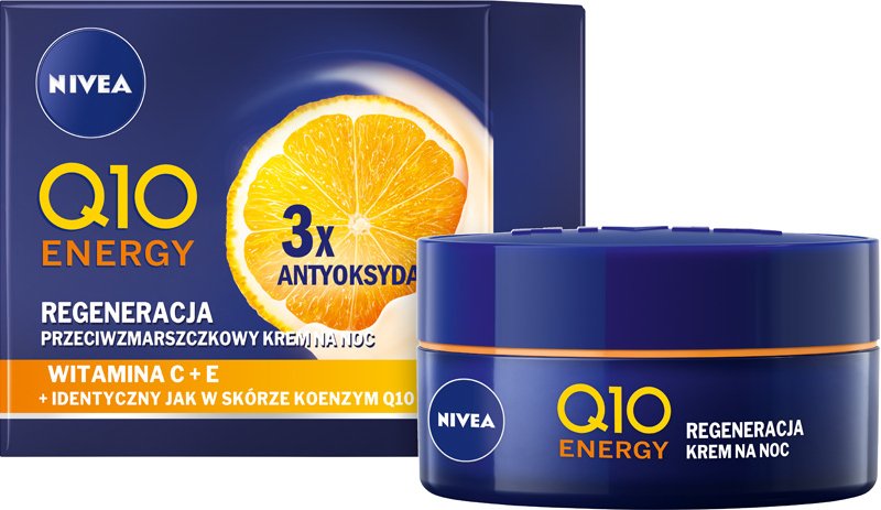 NIVEA Q10 Energy Night Cream with Vitamin C & E | 50ml