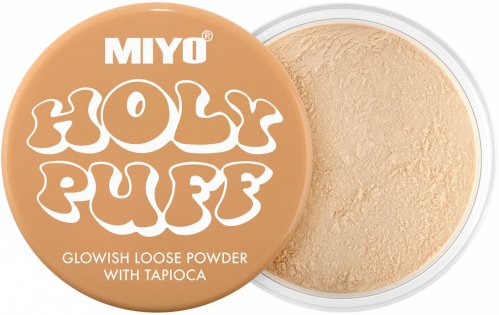 MIYO - HOLY PUFF - Glowish Loose Powder With Tapioca - Sypki puder rozświetlający z tapioką - 6 g