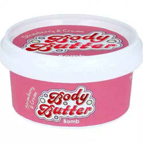 Баттер для тела Bomb Cosmetics Strawberries & Cream, с 30% масла ши, клубника со сливками — фото 2