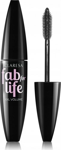 CLARESA - FAB FOR LIFE - XXL VOLUME - Tusz do rzęs pogrubiająco-wydłużający i rozdzielający - 12 ml - 01 DEEP BLACK 