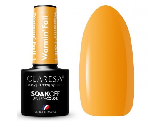 CLARESA - SOAK OFF UV/LED - WARMIN' FALL - Hybrid nail polish - 5 g - 1