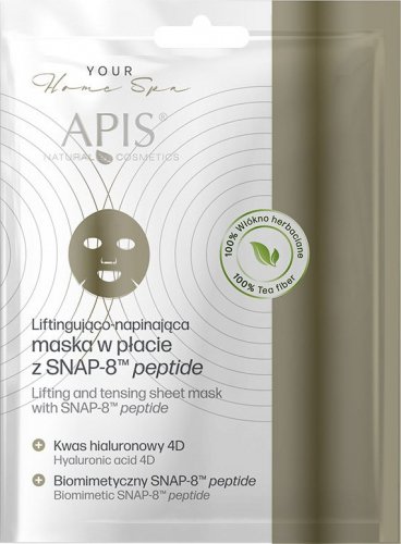 APIS - Your Home Spa - Lifting And Tensing Sheet Mask With SNAP-8™ Peptide - Liftingująco-napinająca maska w płcie z SNAP-8™ Peptide - 20 g