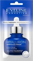 Eveline Cosmetics - Face Therapy Professional - Hyaluron Ampoule Mask - Moisturizing face mask with 1.5% hyaluronic acid - 8 ml