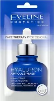 Eveline Cosmetics - Face Therapy Professional - Hyaluron Ampoule Mask - Moisturizing face mask with 1.5% hyaluronic acid - 8 ml