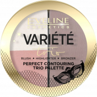 Eveline Cosmetics - VARIETE - Perfect Contouring Trio Palette - Paletka do konturowania twarzy 10 g  - 01 - 01