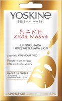 Yoskine - Geisha Mask - Sake - Złota maska liftingująca i rozświetlająca S.O.S na tkaninie - 20 ml
