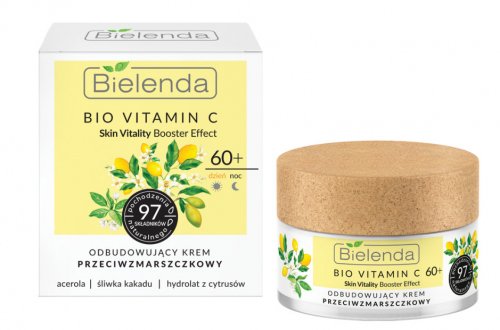Bielenda - Bio Vitamin C - Odbudowujący krem przeciwzmarszczkowy 60+ Dzień/Noc - 50 ml 