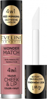 Eveline Cosmetics - Wonder Match - Velour Cheek & Lip - Róż i pomadka w płynie - 4,5 ml - 02 - 02