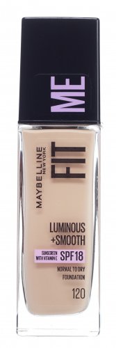 MAYBELLINE - FIT ME - LUMINOUS + SMOOTH - Illuminating liquid face foundation - SPF18 - 30 ml - 120 CLASSIC IVORY