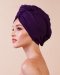 ANWEN - DRY IT UP - Hair turban made of bamboo viscose - DARK VIOLET