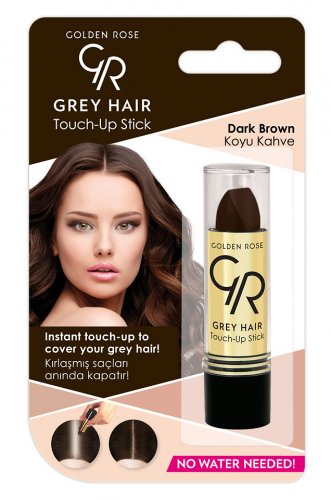 Golden Rose - GRAY HAIR - TOUCH-UP STICK - Sztyft na odrosty - 5,2 g - 02 - DARK BROWN