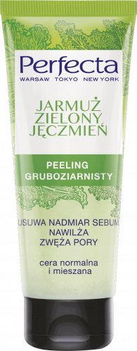 Perfecta - Gruboziarnisty peeling do cery normalnej i mieszanej - Jarmuż i Zielony Jęczmień - 75 ml