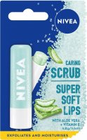 Nivea - Caring Scrub With Aloe Vera - Pielęgnujący peeling do ust - Aloes - 5,5 ml 