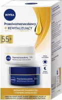 Nivea - Anti-Wrinkle Set - Revitalizing 55+ - Day Cream 50 ml + Night Cream 50 ml
