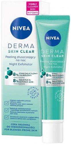 Nivea - DERMA Skin Clear - Night Exfoliator - Peeling złuszczający na noc - 40 ml 