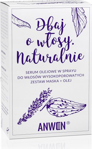 ANWEN - Spray oil serum for high porosity hair - Set Mask Wheat Germ & Cocoa 200 ml + Passion fruit oil 50 ml