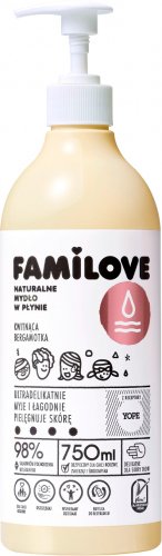 YOPE - FAMILOVE - Natural liquid soap for the whole family - BLOOMING BERGAMOT - 750 ml