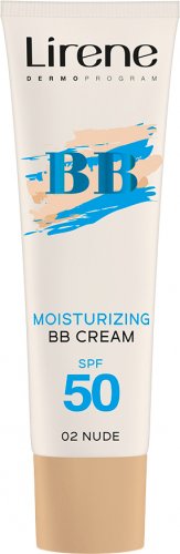 Lirene - MOISTURIZING BB CREAM - Nawilżający krem koloryzujący - SPF 50 - 30 ml - 02 - NUDE