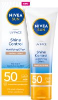 Nivea - SUN - UV Face Shine Control Mattifying Effect - Mattifying face cream with SPF 50 - MEDIUM TINTED - 50 ml