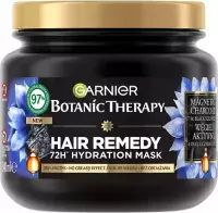 GARNIER - Botanic Therapy - Hair Remedy - 72H Hydration Mask - Moisturizing Mask for Dry Hair - Active Charcoal and Black Seed Oil - 340 ml