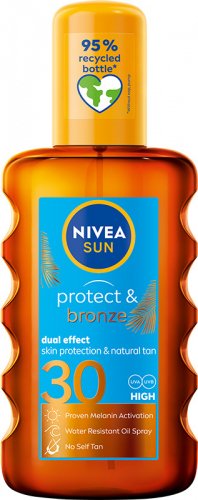 Nivea - SUN - Protect & Bronze - Olejek do opalania w spray'u aktywujący naturalną opaleniznę - Wodoodporny - SPF 30 - 200 ml
