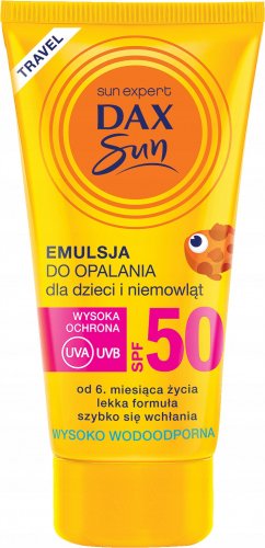 Dax - Sun - Emulsja do opalania dla dzieci i niemowląt - Wodoodporna - SPF50 50 ml