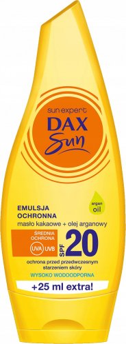 Dax - Sun - Wodoodporna emulsja ochronna do twarzy i ciała - SPF20 - 175 ml