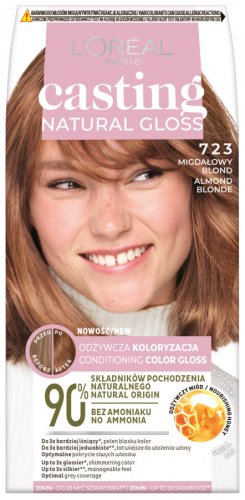 L'Oréal - Casting Natural Gloss - Ammonia Free Nourishing Hair Color - 723 Almond Blonde