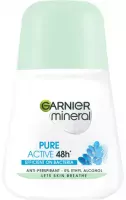 GARNIER - Pure Active - Mineral - 48h Anti-Perspirant - Antibacterial Roll-on Antiperspirant for Women - 50 ml