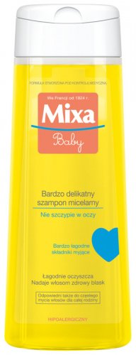 MIXA - Baby - Bardzo delikatny szampon micelarny do włosów dla dzieci i dorosłych - 300 ml