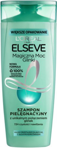 L'Oréal - ELSEVE - Magiczna Moc Glinki - Szampon pielęgnacyjny do włosów przetłuszczających się, z suchymi końcówkami - 500 ml
