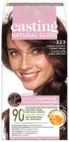 L'Oréal - Casting Natural Gloss - Odżywcza koloryzacja do włosów bez amoniaku - 323 Czekoladowy Ciemny Brąz
