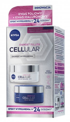 Nivea - Cellular - Expert Filler - Zestaw Ekspert Wypełnienia - Krem do twarzy na dzień SPF15 50 ml + Krem na noc 50ml 