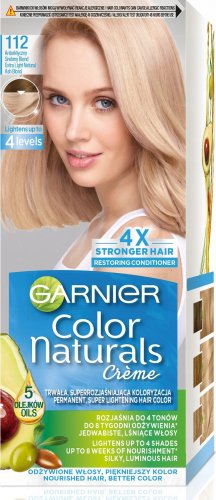 GARNIER - COLOR NATURALS Creme - Krem rozjaśniający do włosów - 112 Arktyczny Srebrny Blond